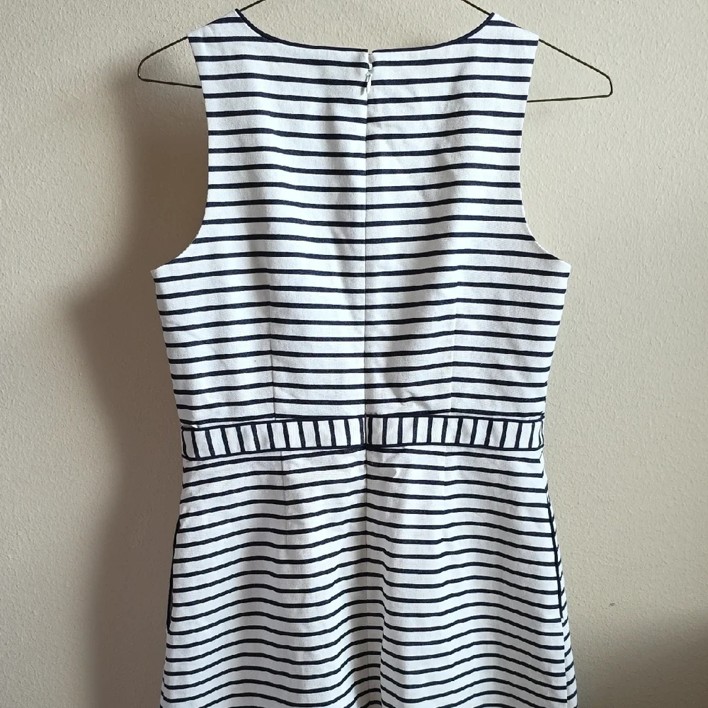 The Limited Black & White Striped Fit & Flare Sleeveless Dress Womens Size 10 - Picture 5 of 7